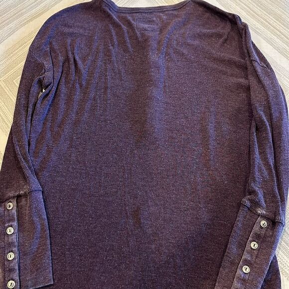 Chaser Women’s Ribbed Top Button Down Ribbed Long Sleeve Top - Picture 7 of 7